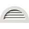 Ekena Millwork Half Round Gable Vent Functional, PVC Gable Vent w/ 1" x 4" Flat Trim Frame, 24"W x 12"H GVPHR24X1201FUN - alternate 1